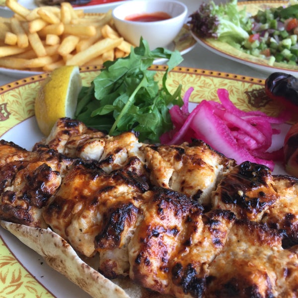 Excellent, would say the best Persian restaurant in town. Portions are big; great for two to share. Try the yogurt marinated chicken. Wifi pass for popguest is guest12345