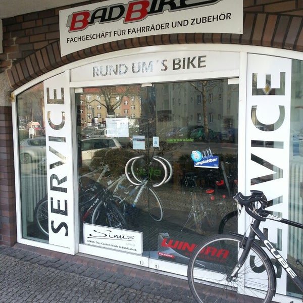 Bicycle shop in Berlin. Sports shop in Berlin with 120 Bikes. Berlin big Bike. Bad bike
