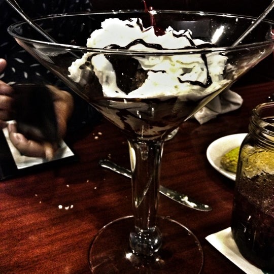 Secret Customer Appreciation Day = free ice cream sundae in a large martini glass! Order the tri tip salad... Super yum!