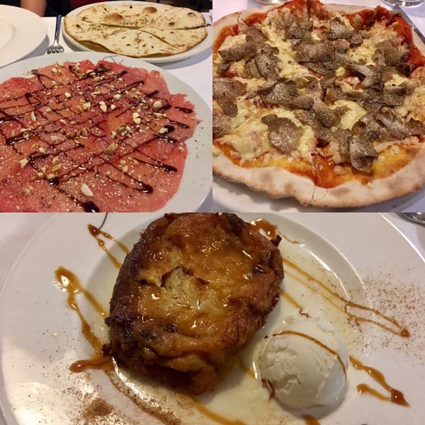 Espectacular restaurante italiano. La pasta, la pizza de trufa negra, el carpaccio de atún, los postres... todo de 10.