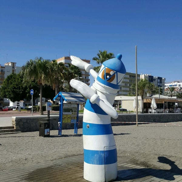 Photo taken at Playa de Torre del Mar by Geert V. on 8/29/2020