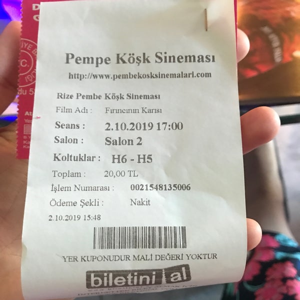 10/2/2019 tarihinde Nrziyaretçi tarafından PembeKöşk Sineması'de çekilen fotoğraf