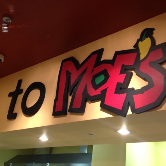 Photo taken at Moe&#39;s by Elena on 12/18/2012