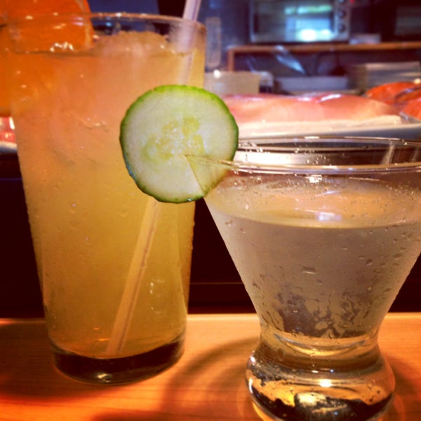 New Cocktails! Cucumber Sake-tini and Fizzy John Daly....mmmm