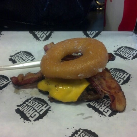 Photo taken at Grindhouse Killer Burgers by Monica R. on 1/5/2013
