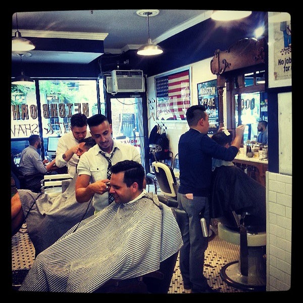 Photo taken at Neighborhood Cut and Shave Barber Shop by Alex N. on 6/28/2013