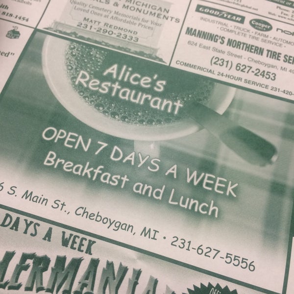 Alice's Restaurant 6 tips