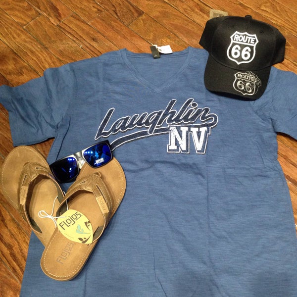 Shop all of the latest #Laughlin fashions at our Trop Gift Shop! Super stylish - girls & guys! Start off your summer in style!