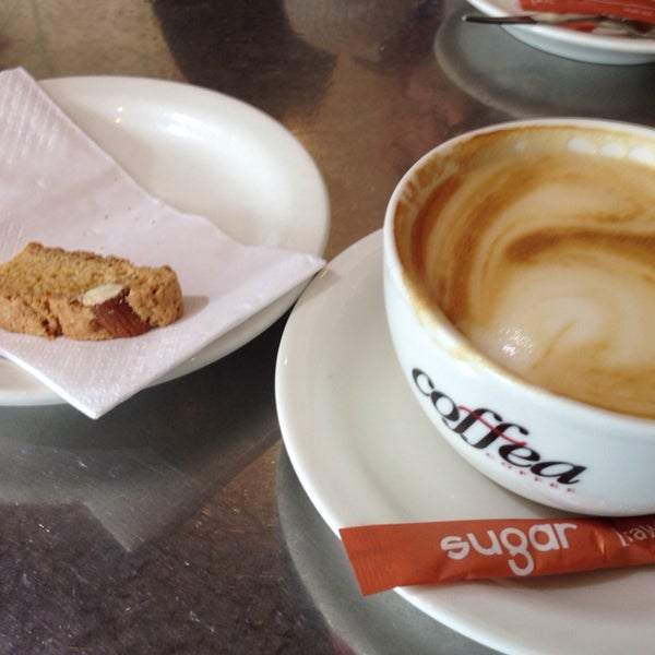 Delicious coffee & the biscotti to die for!
