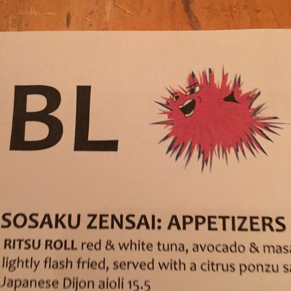 6/30/2017에 Andrew B.님이 Blowfish Sushi to Die For에서 찍은 사진