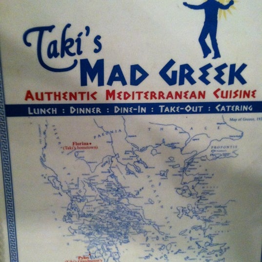 Photo taken at Taki&#39;s Mad Greek by Robert on 9/15/2012