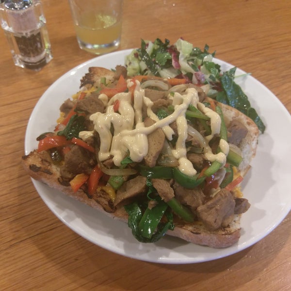 vegan philly cheese steak - i can't believe i ate the whole thing