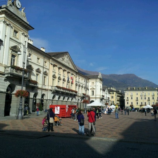 Photo taken at Piazza Chanoux by Simone F. on 10/20/2012