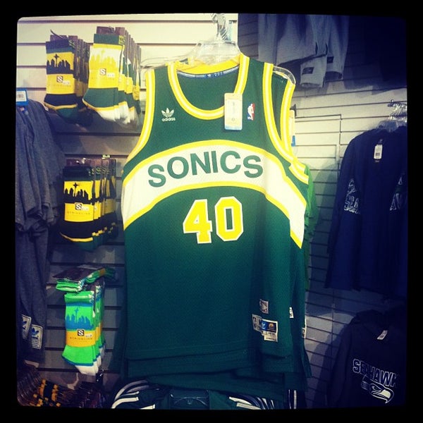 The world's largest collection of Sonics gear at a retail store is in  Seattle's Pioneer Square