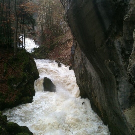 Photo taken at Gorges de l&#39;Areuse by Martin Z. on 11/5/2012