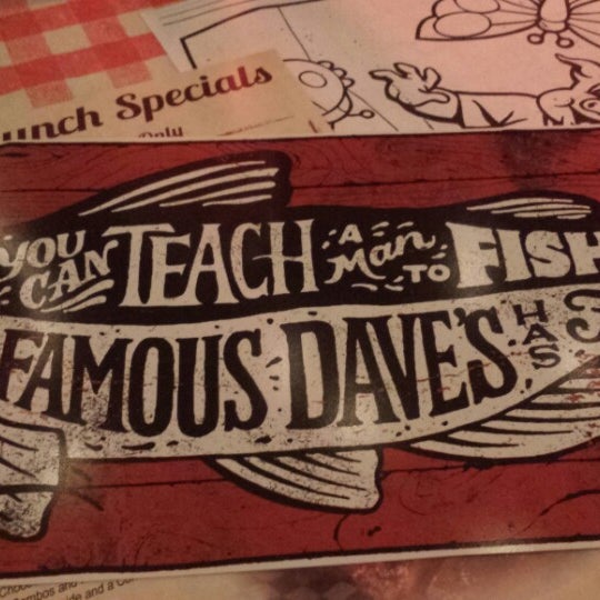 Photo taken at Famous Dave&#39;s by Jimmy C. on 4/2/2014