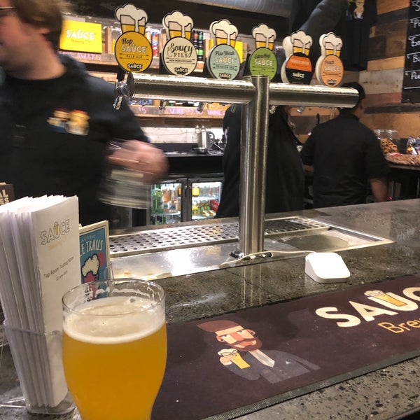 Photo taken at Sauce Brewing Co by Auri on 6/22/2019