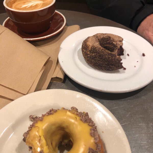 Photo taken at Dynamo Donut &amp; Coffee by Cindy C. on 5/10/2019