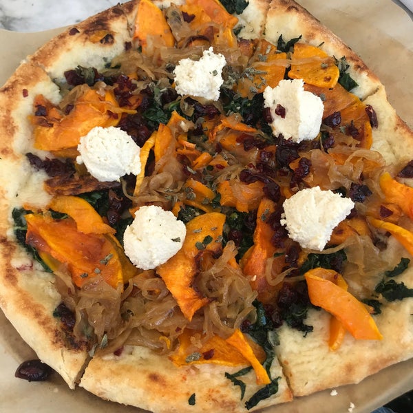 Delicious vegan food that feels healthy. I loved the squash pizza.