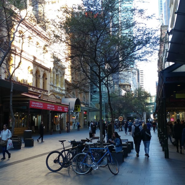 Photo taken at Pitt Street Mall by Dell on 8/7/2018
