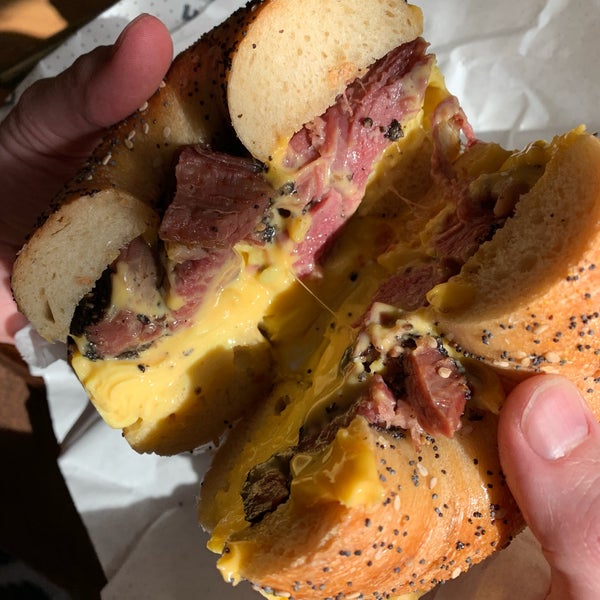 Pastrami egg and cheese = Breakfast sandwich on steroids.