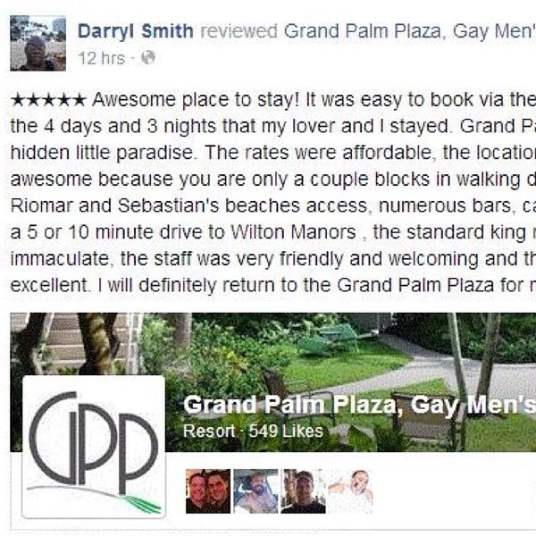7/6/2014 tarihinde Grand Palm Plaza 🌴ziyaretçi tarafından Grand Palm Plaza, Gay Men&#39;s Resort'de çekilen fotoğraf
