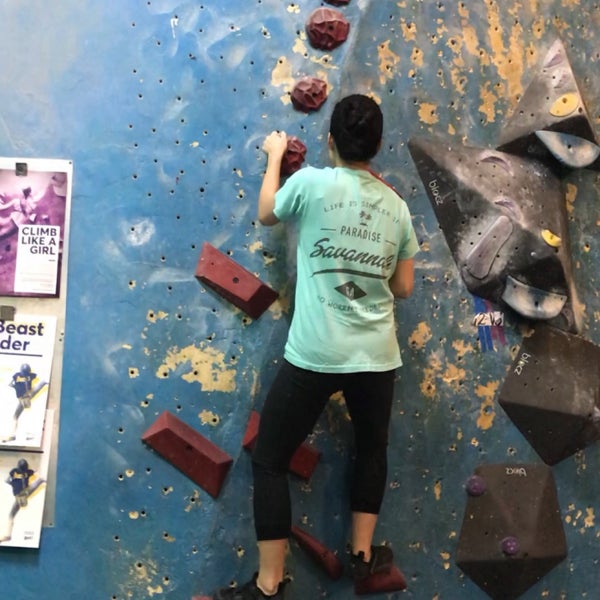 3/31/2019 tarihinde Jessica S.ziyaretçi tarafından Brooklyn Boulders'de çekilen fotoğraf