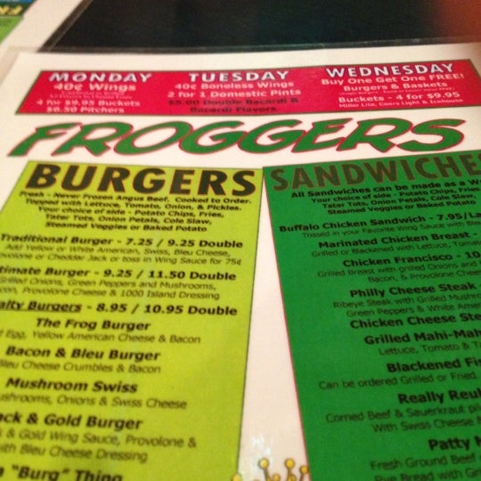 Froggers Grill & Bar 1601 Rock Springs Rd