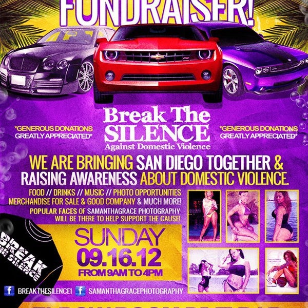 Sunday from 9-4pm we will be sponsoring a car wash to raise money against domestic violence!