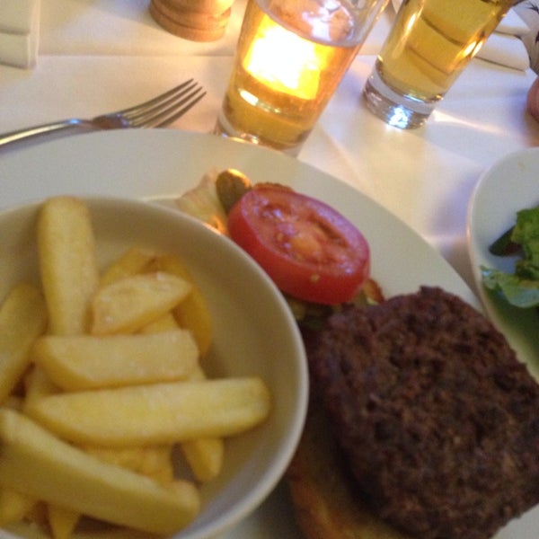 Here's an £18 burger and chips. Asked for rare. Came cremated.