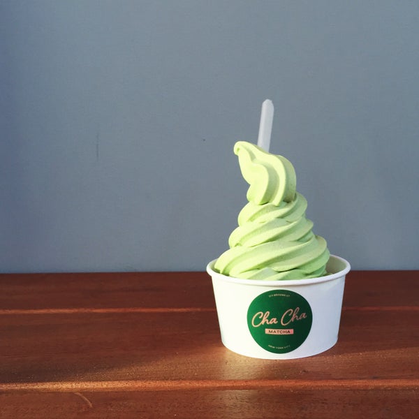 matcha soft serve, lattes, etc. trendy and cute. do it for the #aesthetic. soft serve leans more vanilla in flavor, but still solid.