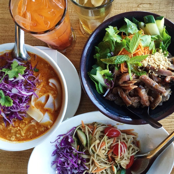 incredible Laotian cuisine. the brunch here is wonderful. Papaya salad is 💯