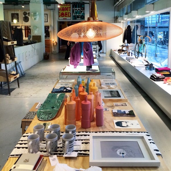 Items by Rotterdam designers. It's the equivalent of Hutspot in Amsterdam.