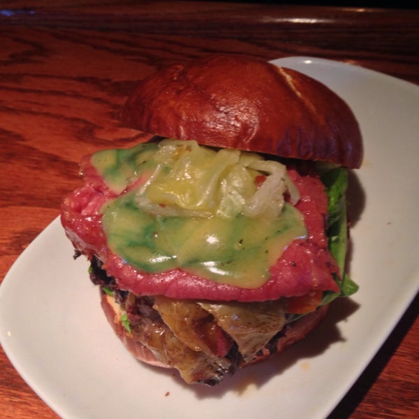 The St Patty's Burger and over 100 beers