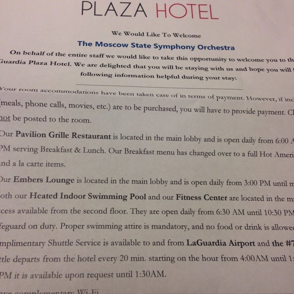 Photo taken at LaGuardia Plaza Hotel by Ольга А. on 11/15/2014