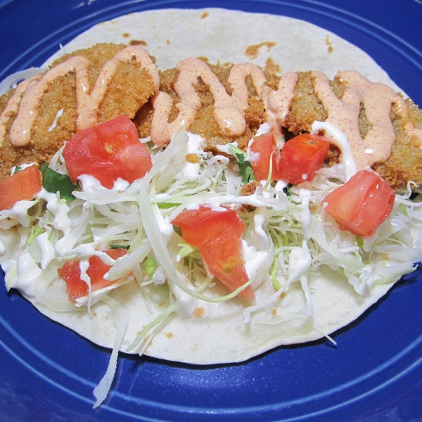 A great new addition -- the Baja Prawn Taco!