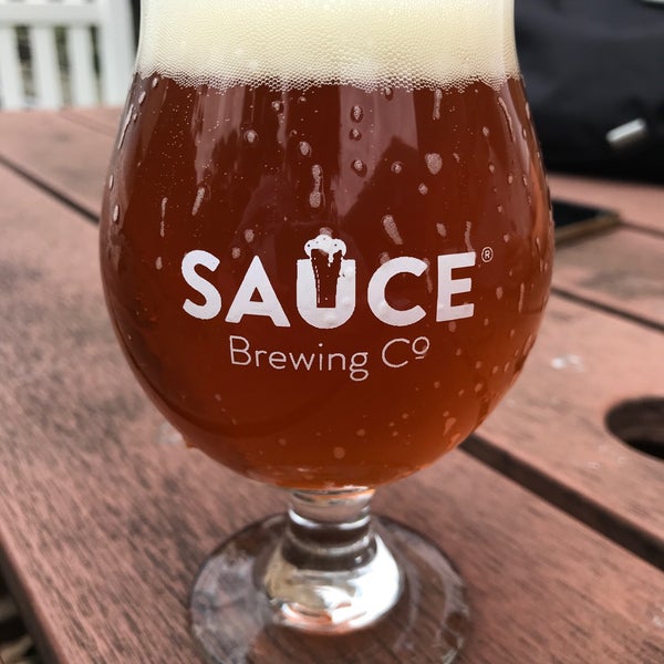 Photo taken at Sauce Brewing Co by Laura D. on 11/17/2018