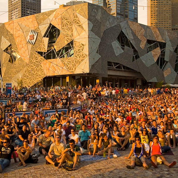 7/25/2016 tarihinde Federation Squareziyaretçi tarafından Federation Square'de çekilen fotoğraf