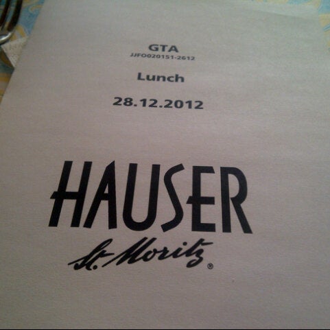 Restaurant Hauser St Moritz Graubunden