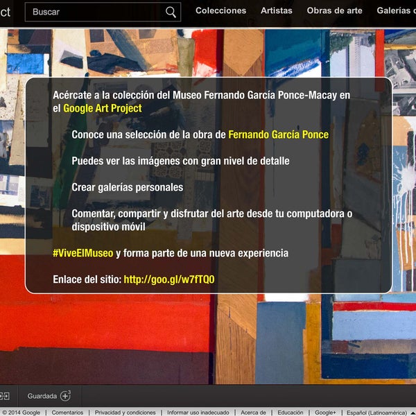 #ViveElMuseo en el Google Art Project. Esta mañana nos estrenamos en una de las plataformas más relevantes del arte online.