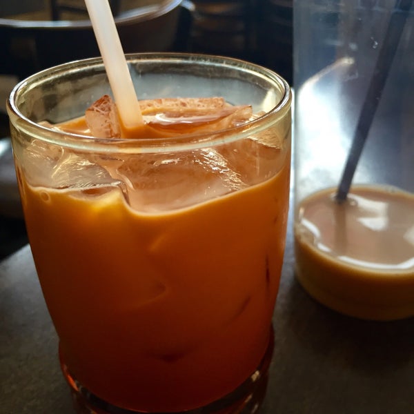 FREE Thai iced tea w/ Yelp check-in is 1/2 the size of their regular one.