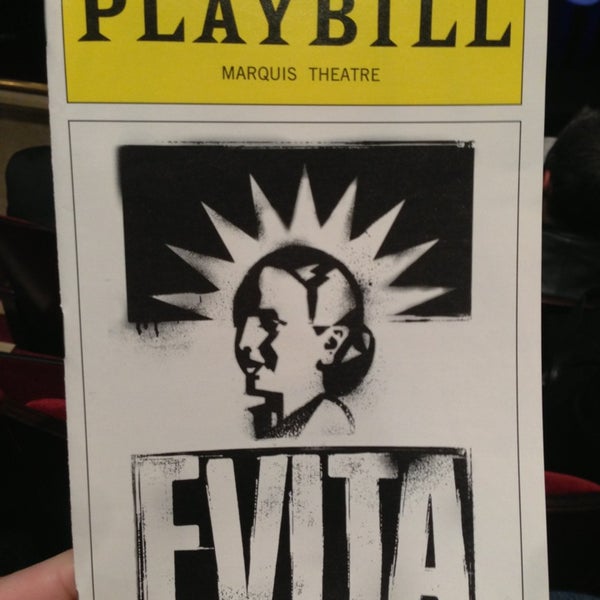 Снимок сделан в Evita on Broadway пользователем Brian T. 1/11/2013