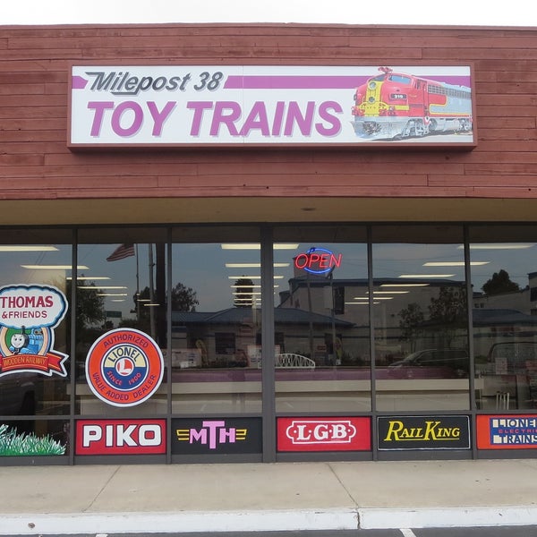 big toy train with tracks