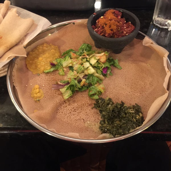 Photo taken at Demera Ethiopian Restaurant by C  Charles D. on 9/13/2015