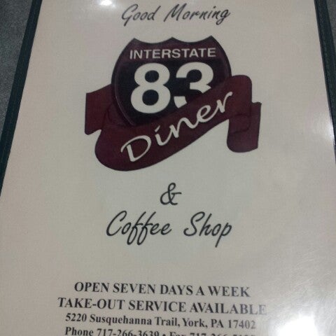 Photo taken at Interstate 83 Diner &amp; Coffee by Brian B. on 12/7/2012