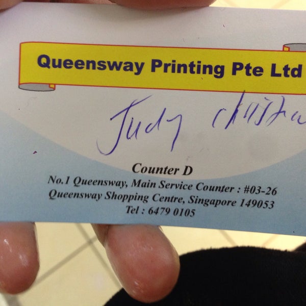 Queensway Printing Pte Ltd Office Supply Store in Singapore