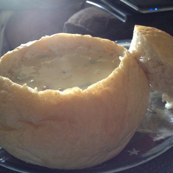 Wisconsin Cheddar soup in a bread bowl is the bomb!