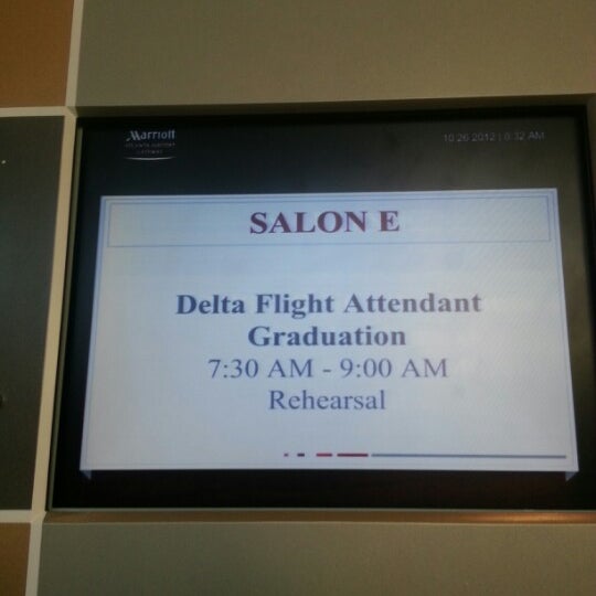 Photo taken at Atlanta Airport Marriott Gateway by C on 10/26/2012