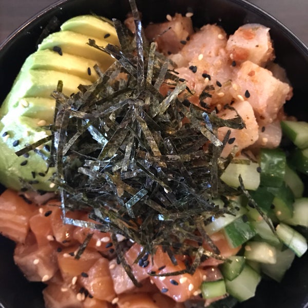 Poke bowl is not cheap but a decently satisfying and mostly healthy meal