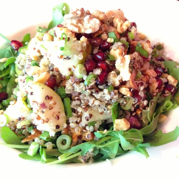 Quinoa salad is refreshing and light and tasty. And unusual to boot!